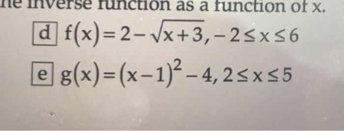 Solved 1 For each of the following functions: i. Find the | Chegg.com