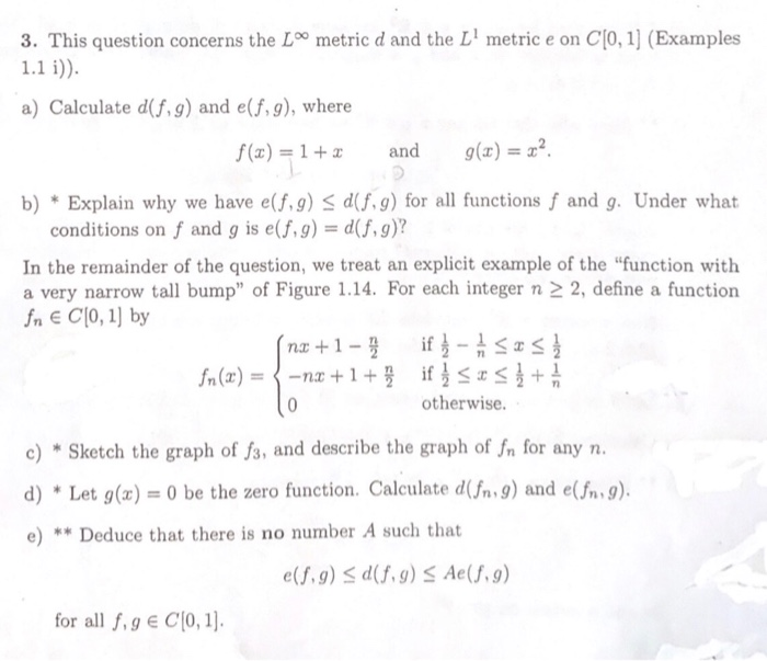 3 This Question Concerns The Lº Metric D And The Chegg Com