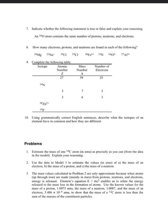 Solved 8. What structural feature is different in isotopes | Chegg.com