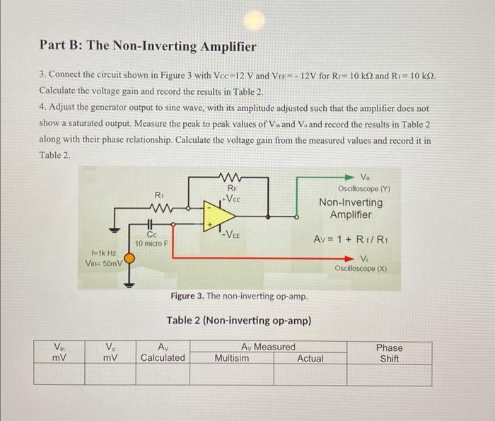 Solved 3. Connect the circuit shown in Figure 3 with VcC=12 | Chegg.com