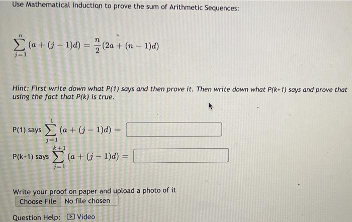 Solved Use Mathematical Induction to prove the sum of | Chegg.com