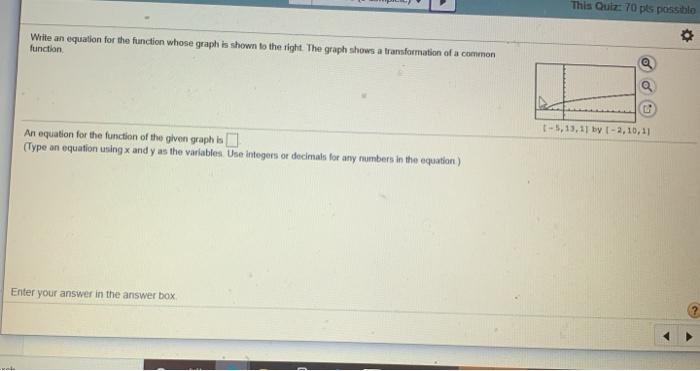 Solved This Quiz: 0 pts possible Write an equation for the | Chegg.com