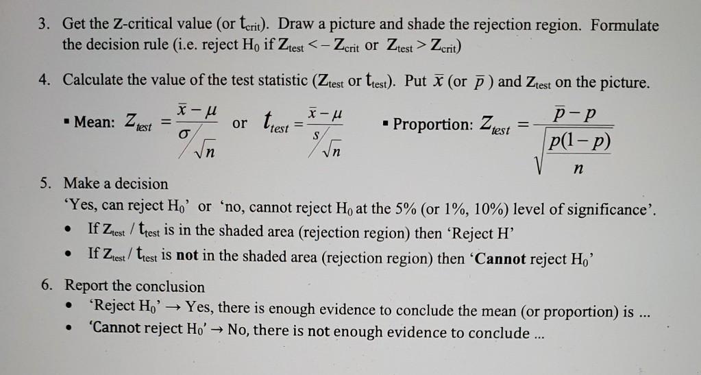 Solved Lectures 17-19: The Different Hypothesis Tests | Chegg.com
