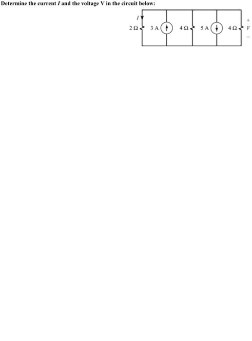 Solved Determine the current I and the voltage V in the | Chegg.com
