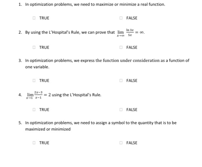 Solved 1. In optimization problems, we need to maximize or | Chegg.com