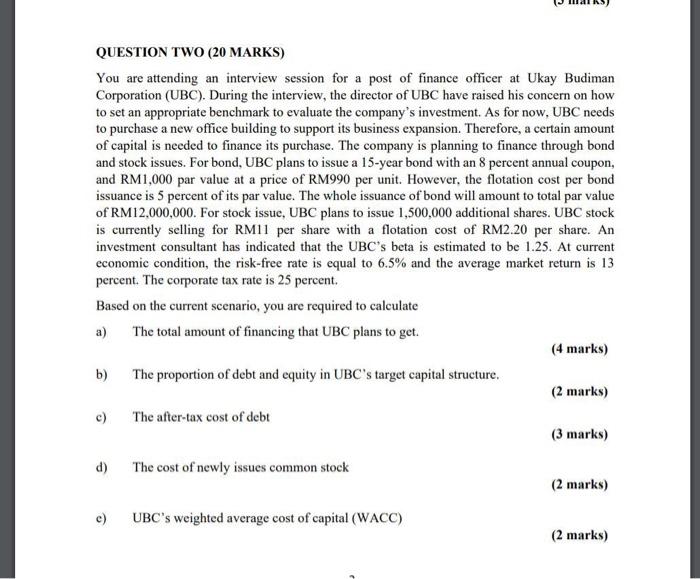 Solved Question Two 20 Marks You Are Attending An 9327