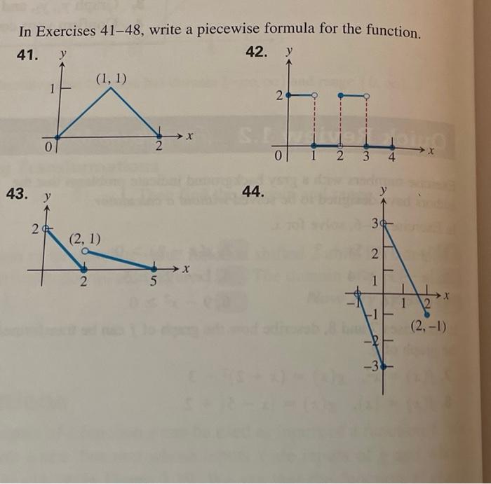 Solved In Exercises 41-48, write a piecewise formula for the | Chegg.com