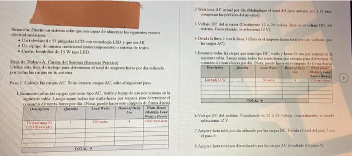 2. Wait hors AC actual por dis (Multiple el total delante por 1.15 pars compensar las pieds delivery VDC ad verso (mente 12 o