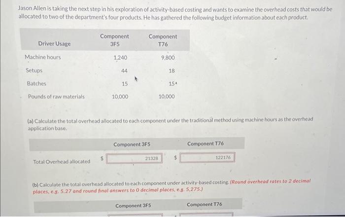 Solved Jason Allen has been studying his department's | Chegg.com
