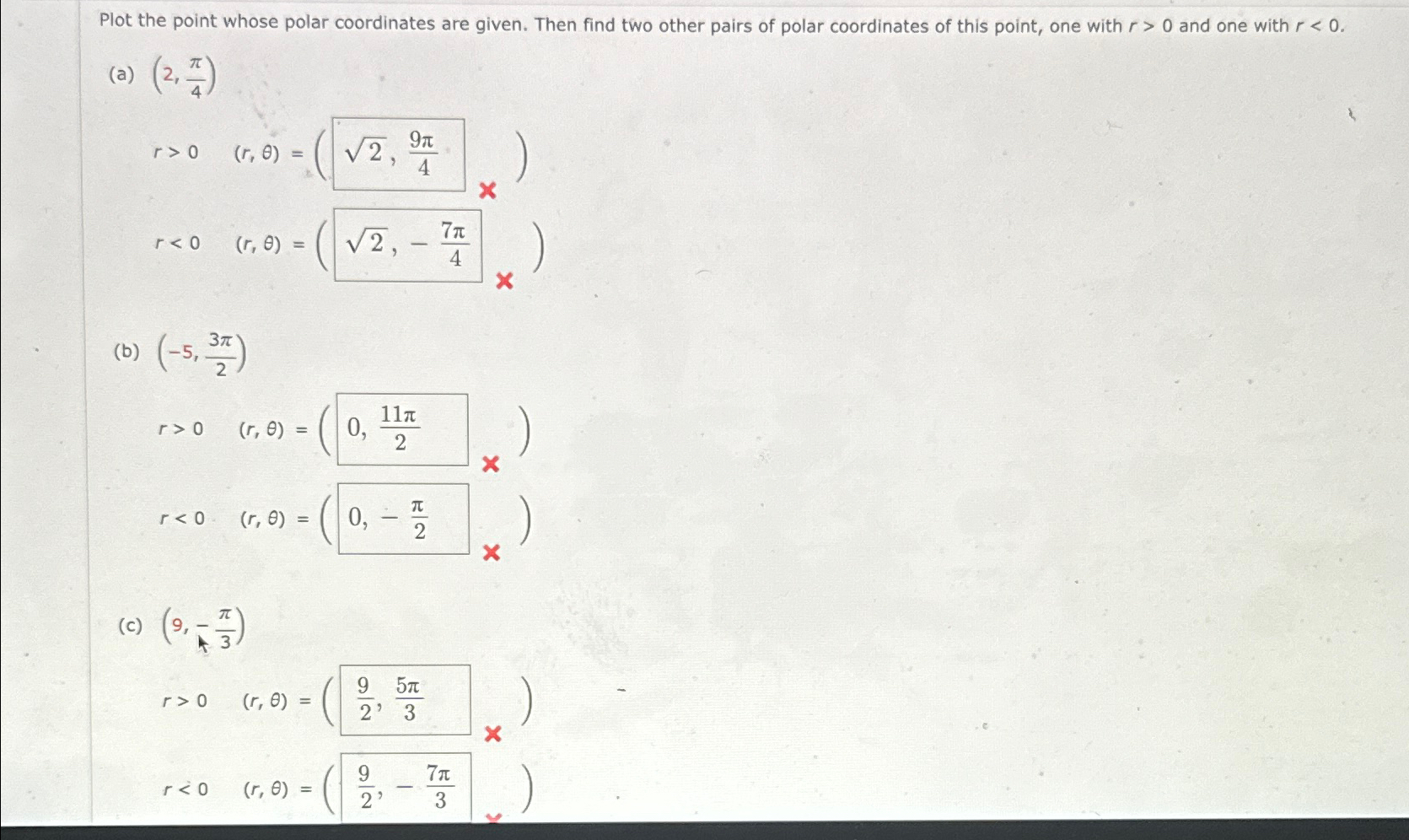 Solved Plot the point whose polar coordinates are given. | Chegg.com