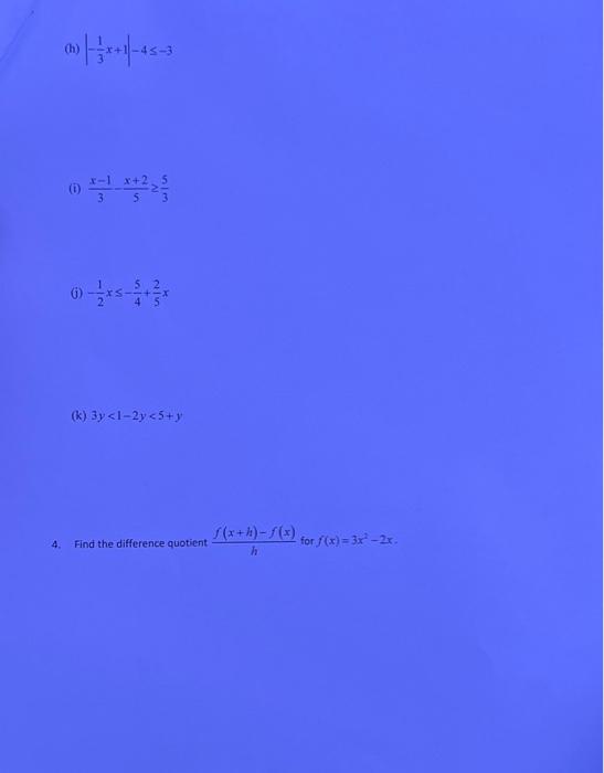 Solved (h) ∣∣31x1∣∣43 (i) 3x15x235 (i) 21x4552x (k) 3y12y5y | Chegg.com