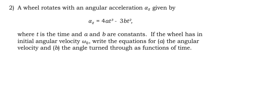 Solved A wheel rotates with an angular acceleration αz | Chegg.com