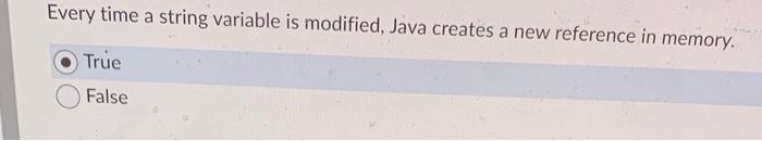 Solved Every time a string variable is modified, Java | Chegg.com