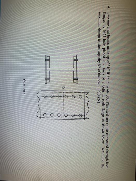 Solved 4. Two universal beams made up of 310UB32 in Grade | Chegg.com