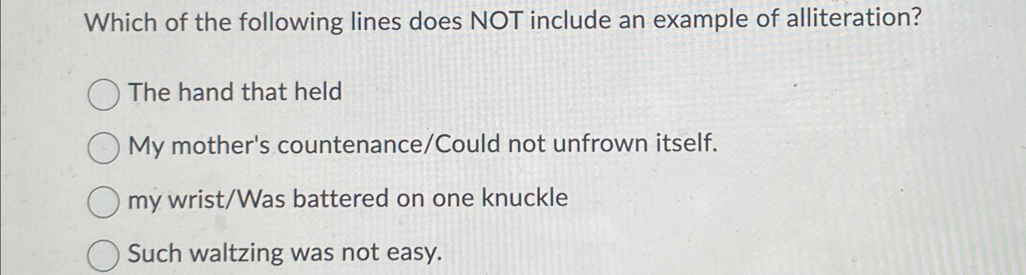 Solved Which of the following lines does NOT include an | Chegg.com