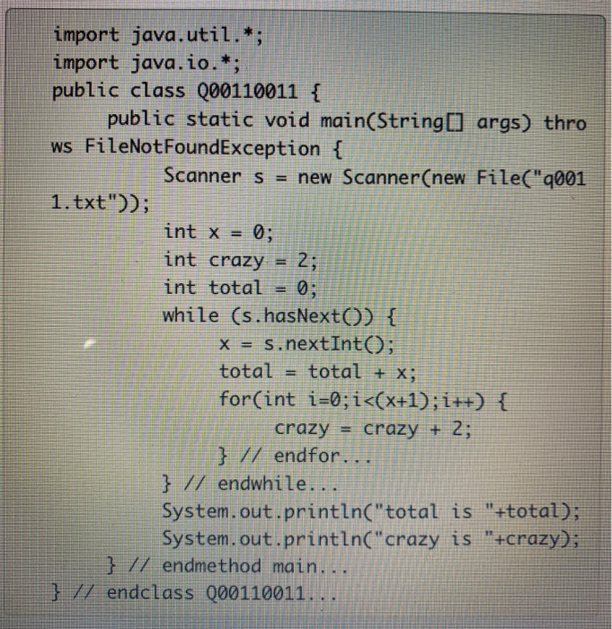 Solved What is output from the following code: Assume the | Chegg.com