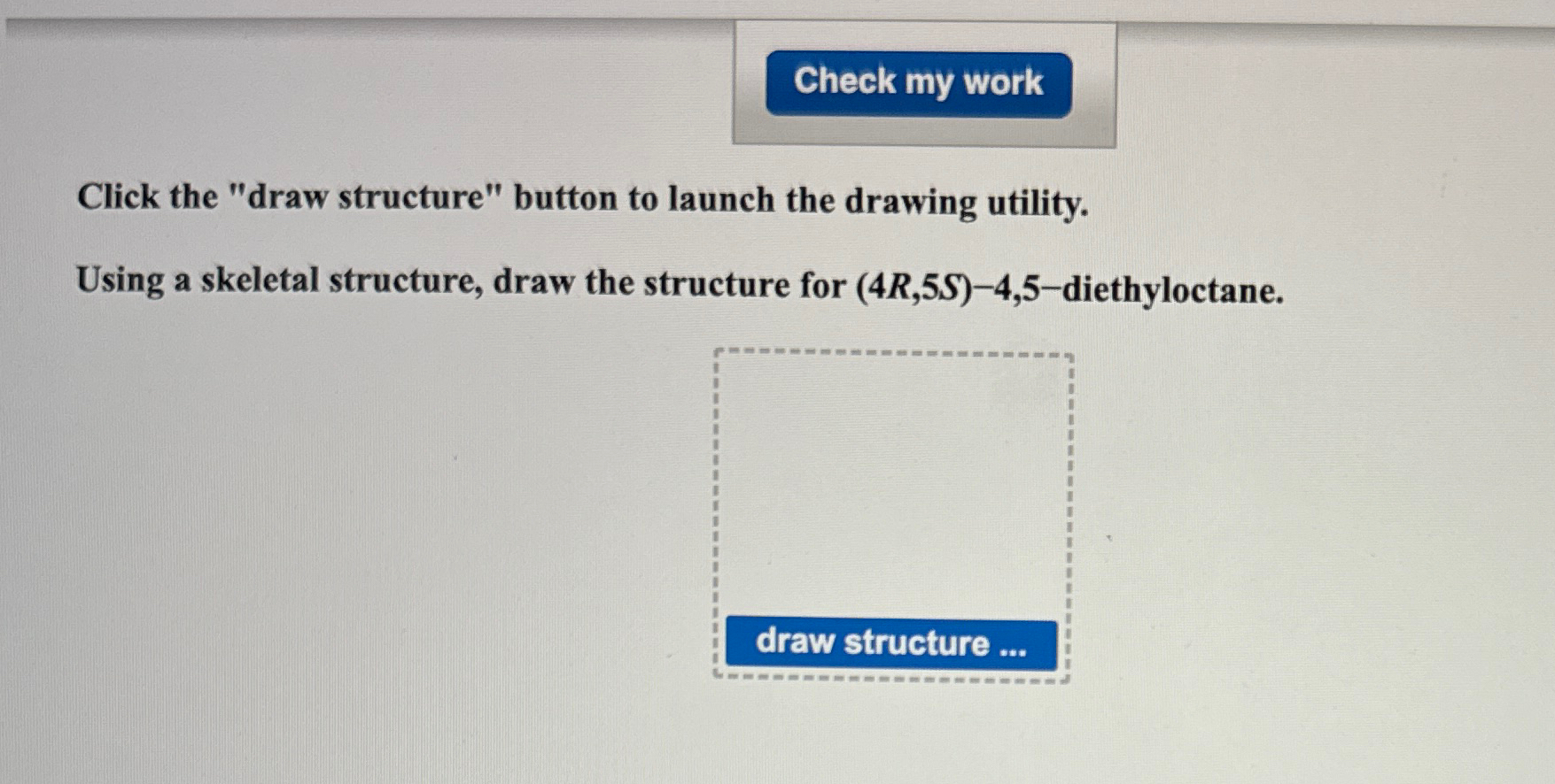 Solved Click the draw structure button to launch the Chegg com