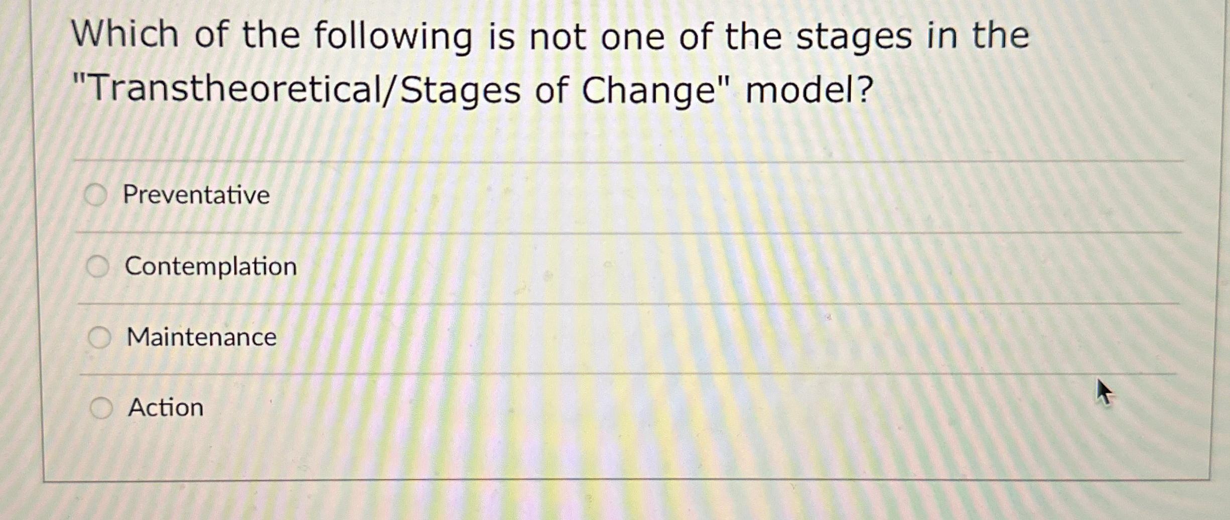 Solved Which of the following is not one of the stages in | Chegg.com