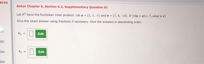 Solved Rces Anton Chapter 6 Section 62 Supplementary 1354