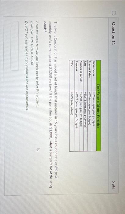 Solved The Merit Corporation has issued a set of bonds that | Chegg.com