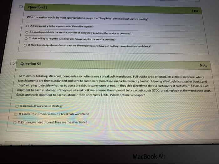 Solved Question 49 5 pts Which of the following is NOT one | Chegg.com