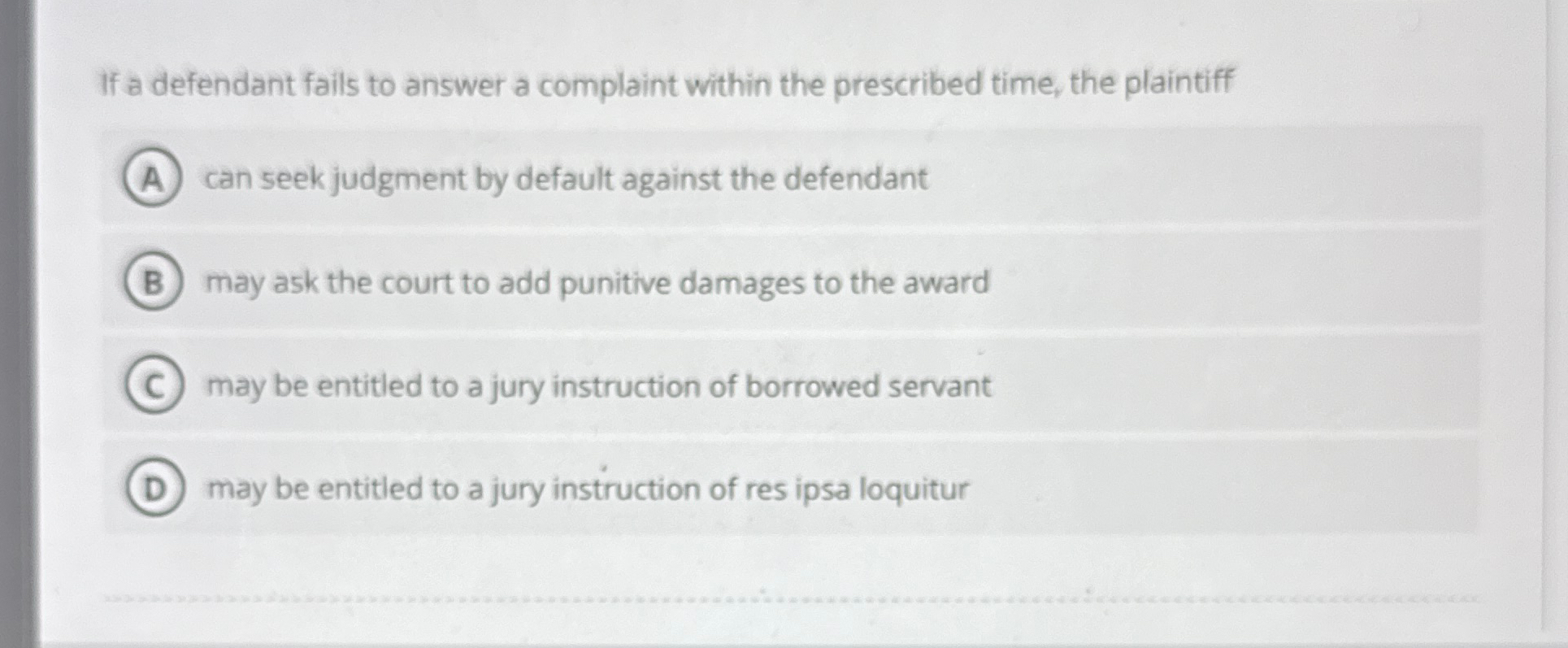 Solved If a defendant fails to answer a complaint within the | Chegg.com