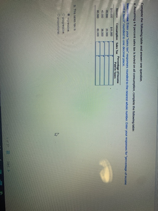 Solved Complete the following table and answer one question | Chegg.com
