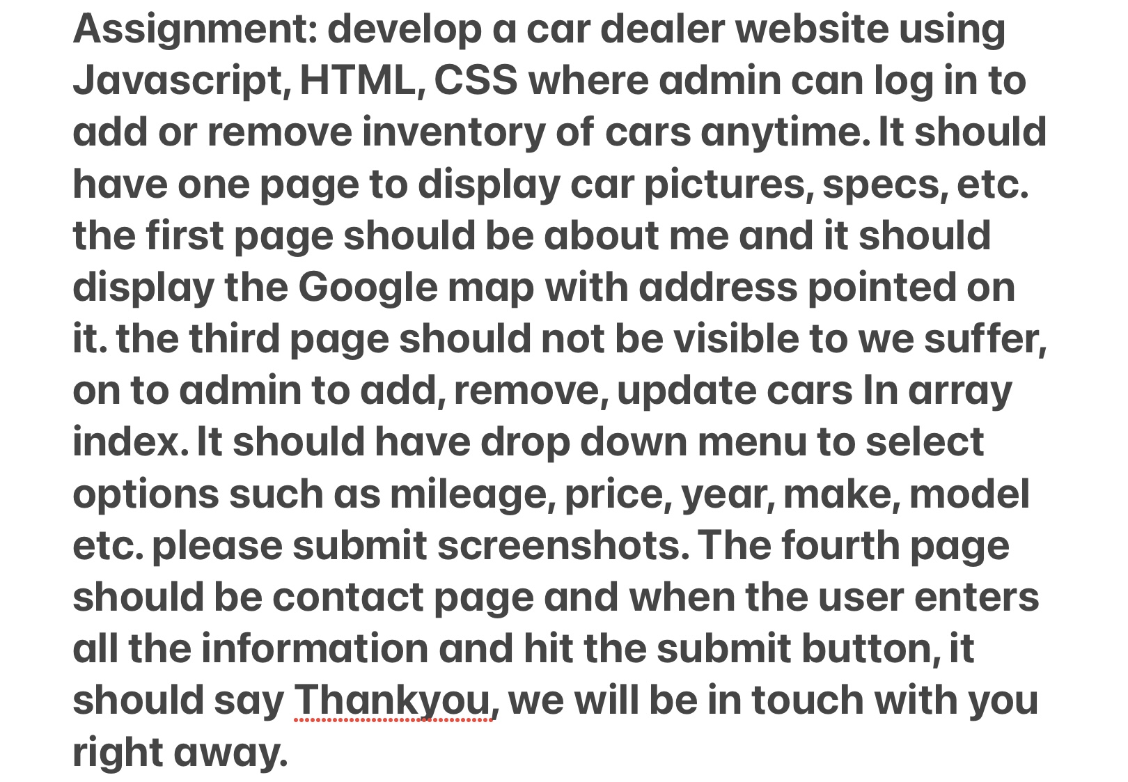 Solved Assignment: develop a car dealer website | Chegg.com