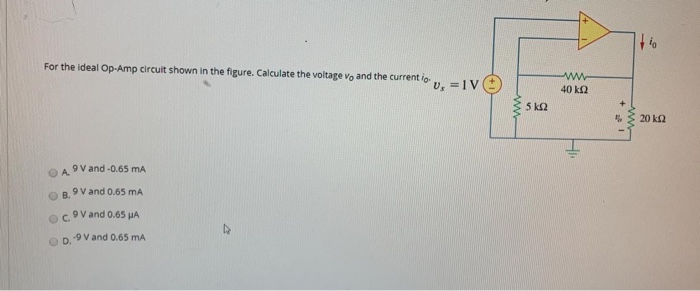 Solved 4 + For the ideal Op-Amp circuit shown in the figure. | Chegg.com