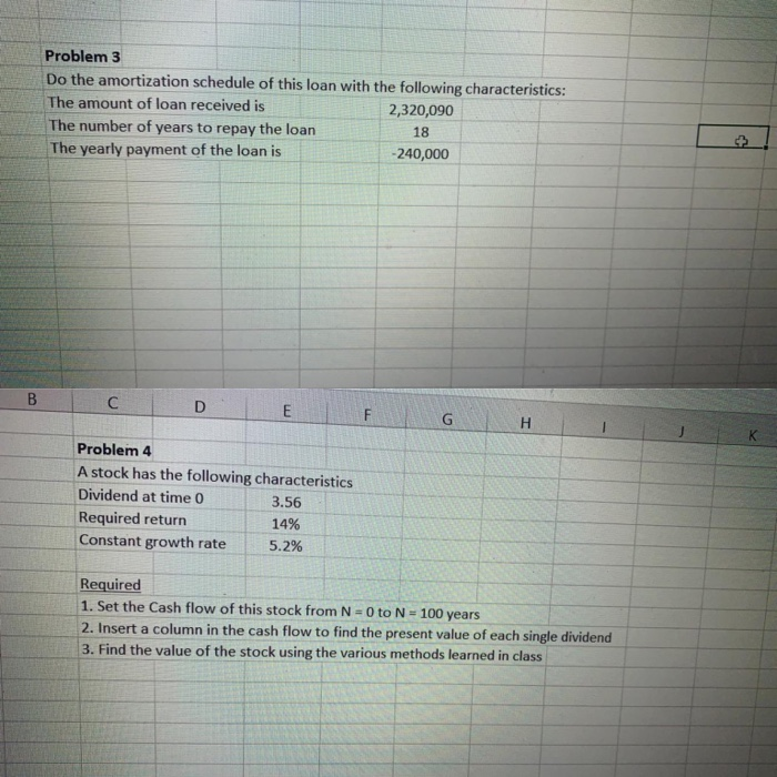 Solved Problem 3 Do the amortization schedule of this loan | Chegg.com