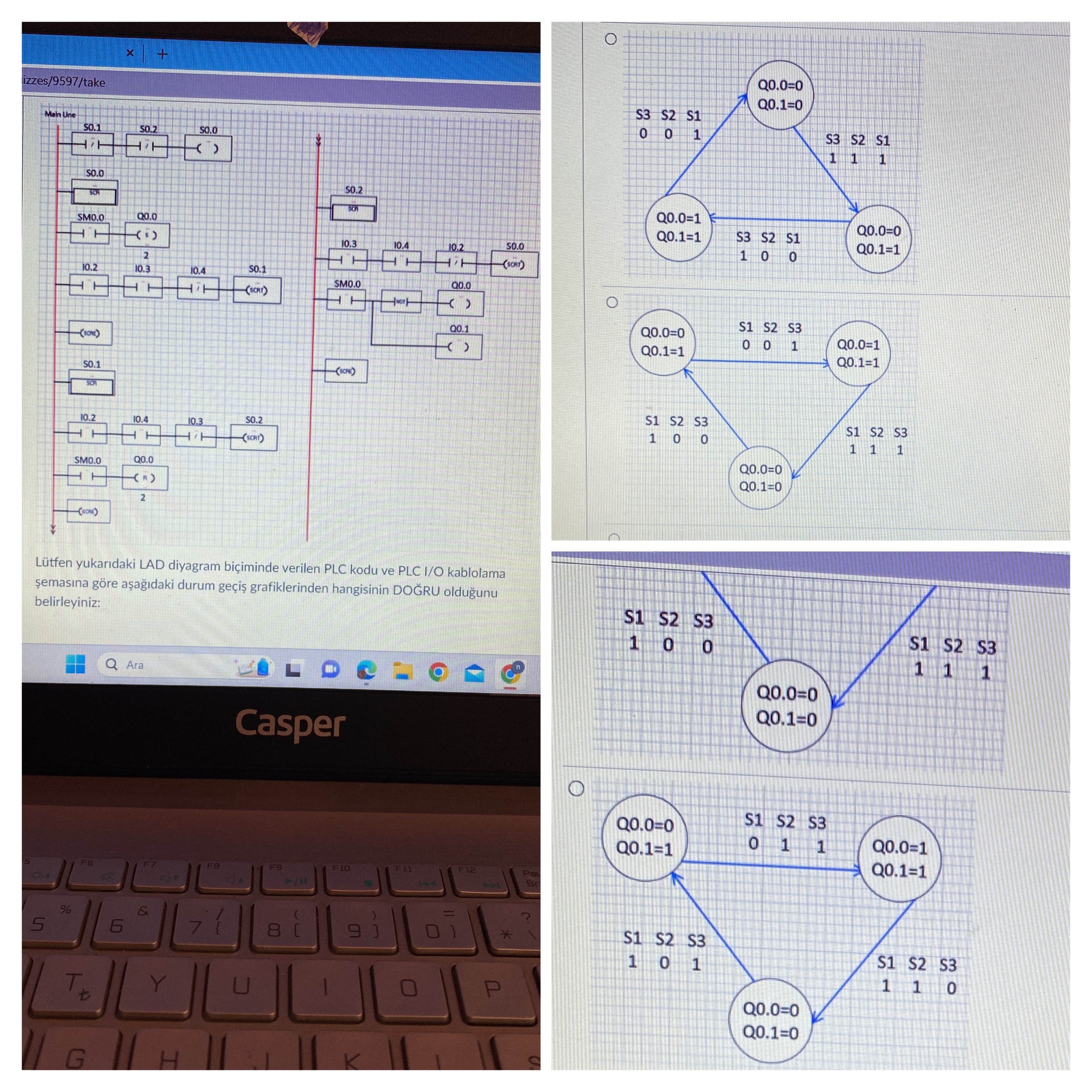 According to the PLC code and PLC I/o wiring diagram | Chegg.com