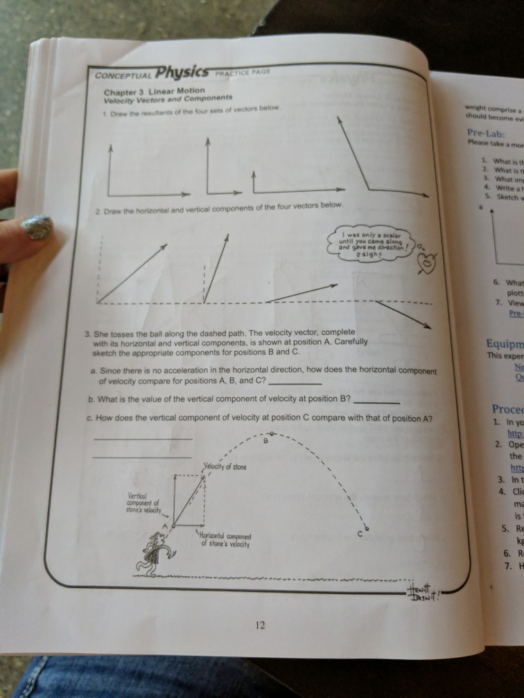 Conceptual Physics Practice Page Chapter 3 Linear Chegg 
