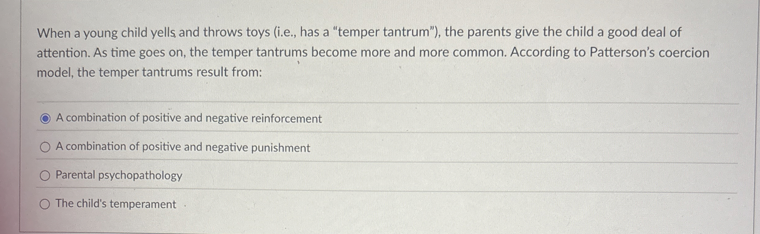 Solved When a young child yells, and throws toys (i.e., ﻿has