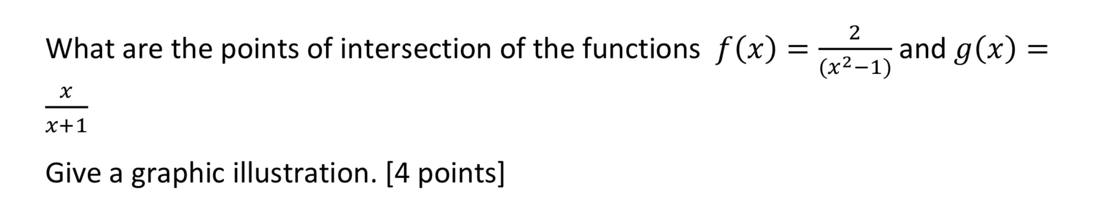 Solved What are the points of intersection of the functions | Chegg.com