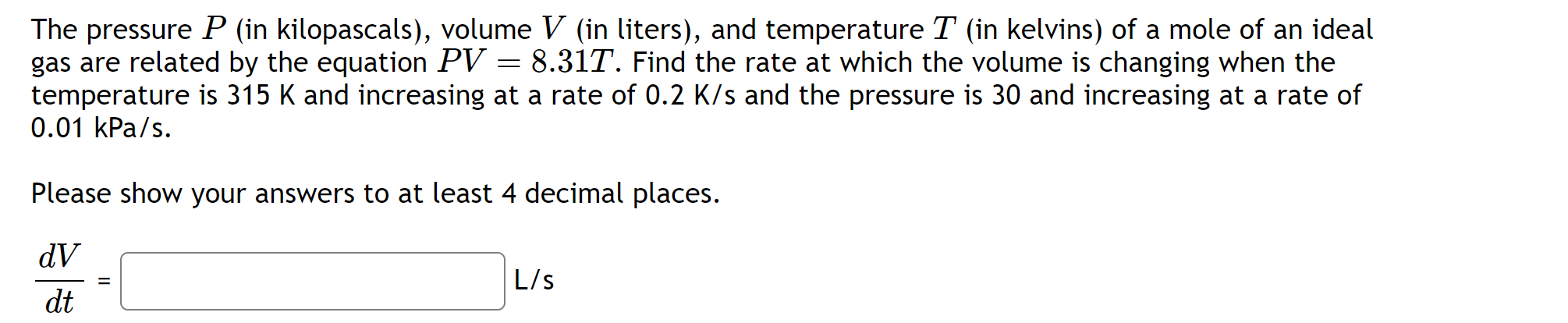 Solved The Pressure P In Kilopascals Volume V In Chegg Com   Screenshot2024 02 21192341 