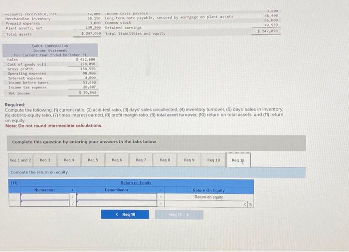 Solved Required: Compute the following (1) current ratio. | Chegg.com