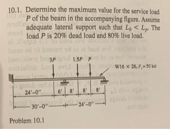 Solved 10.1. Determine the maximum value for the service | Chegg.com
