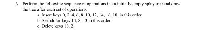 Solved 3. Perform the following sequence of operations in an | Chegg.com