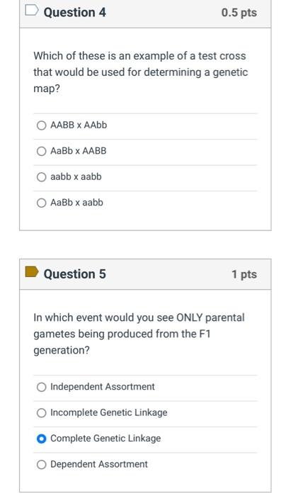 Solved Which of these is an example of a test cross that | Chegg.com