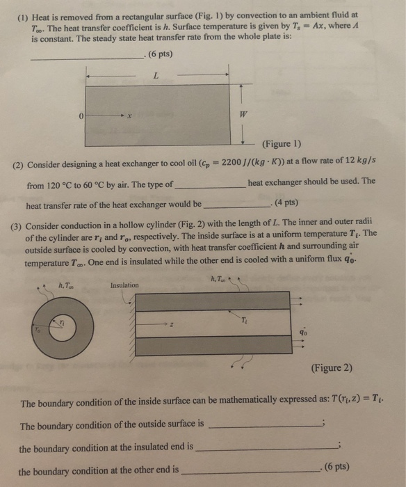 Solved (1) Heat is removed from a rectangular surface (Fig. | Chegg.com