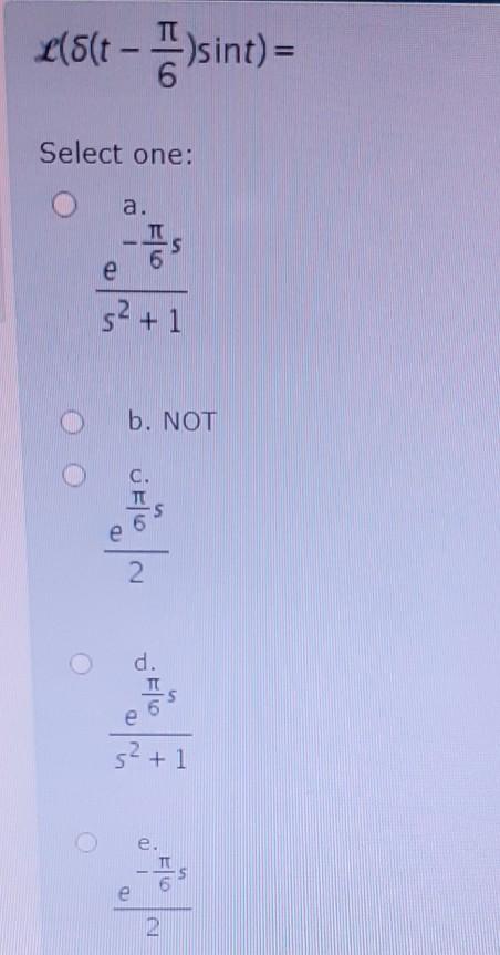 Solved L 51t Sint Select One A E 1 B Not Stil Chegg Com