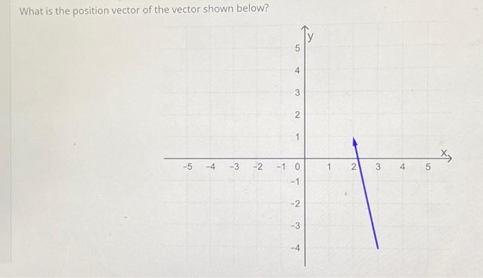 Solved What is the position vector of the vector shown | Chegg.com