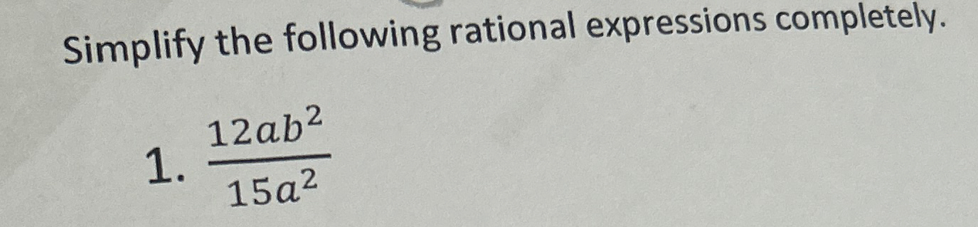 Solved Simplify the following rational expressions | Chegg.com