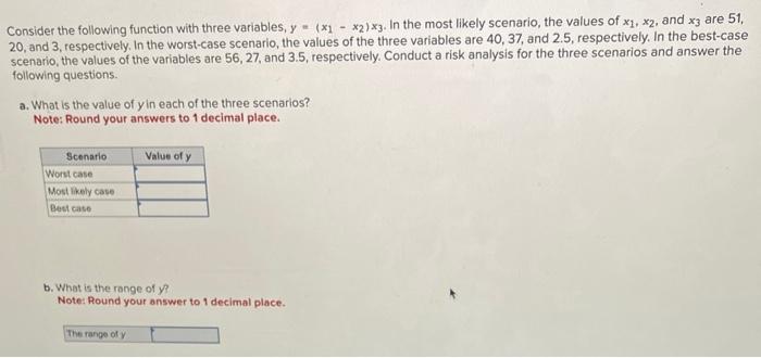 Solved Consider the following function with three variables, | Chegg.com