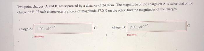 Solved Two Point Charges, A And B, Are Separated By A | Chegg.com