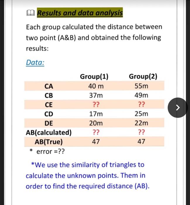Solved surveying Solve the question on the first page as | Chegg.com
