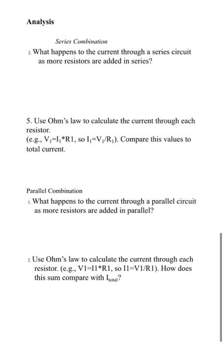 experiment 4 resistors in series and parallel