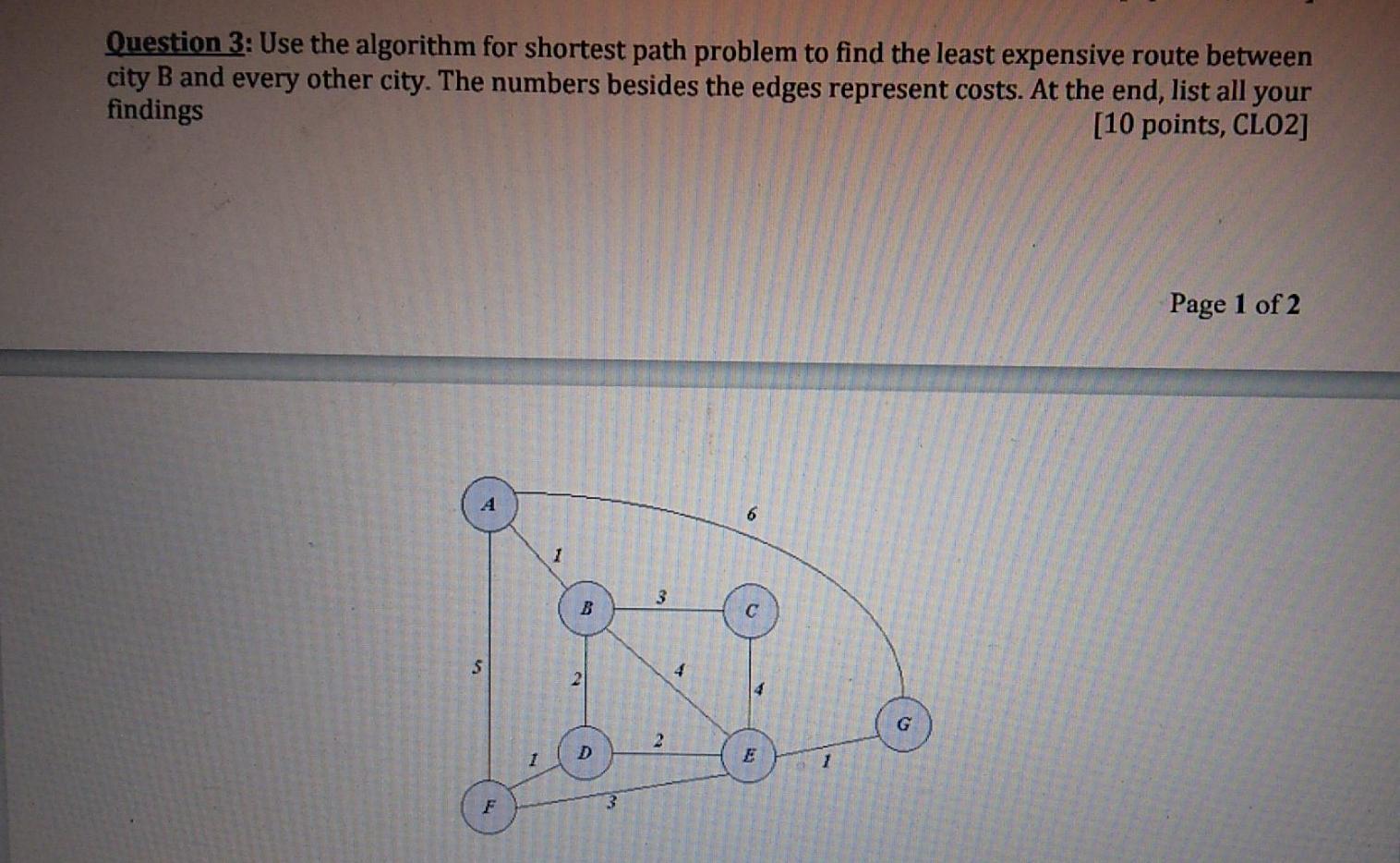 Solved Question 3: Use the algorithm for shortest path | Chegg.com