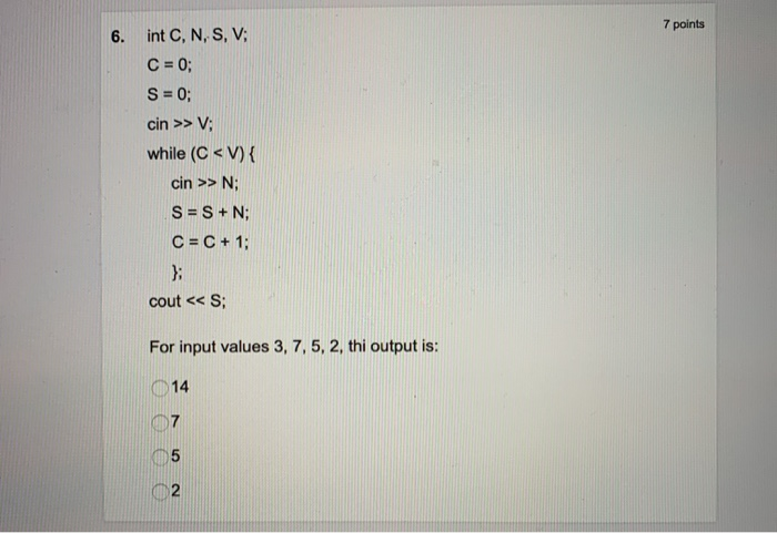 Solved 7 Points Int C L N V Cin V Cin L For C Chegg Com