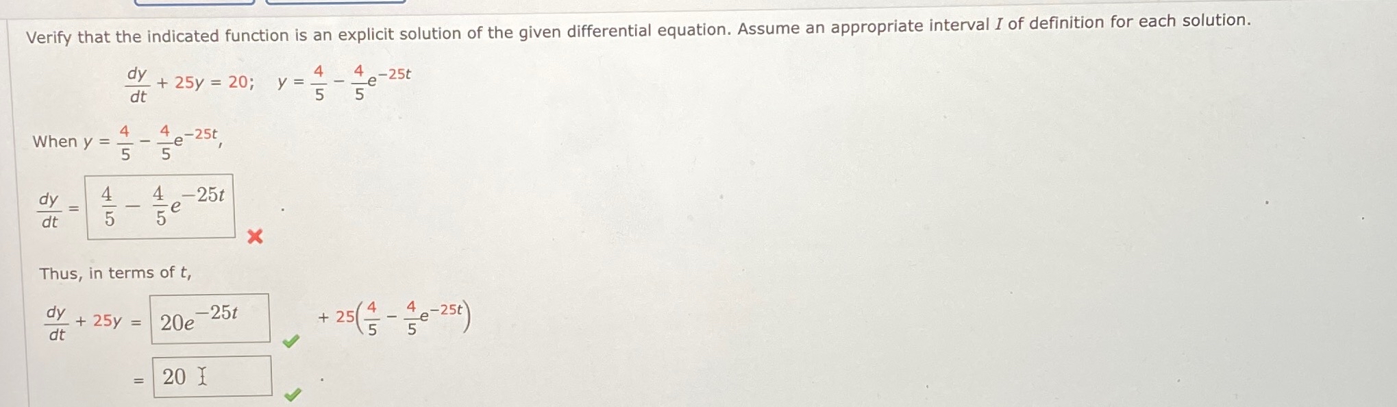 Solved Verify that the indicated function is an explicit | Chegg.com